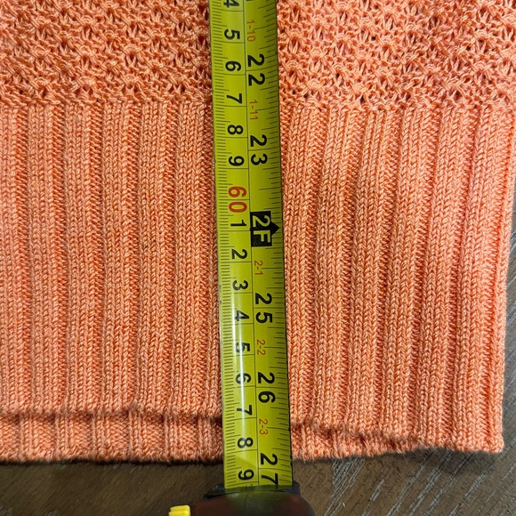 Calvin Klein Orange Knit V-Neck Sweater - Picture 7 of 11